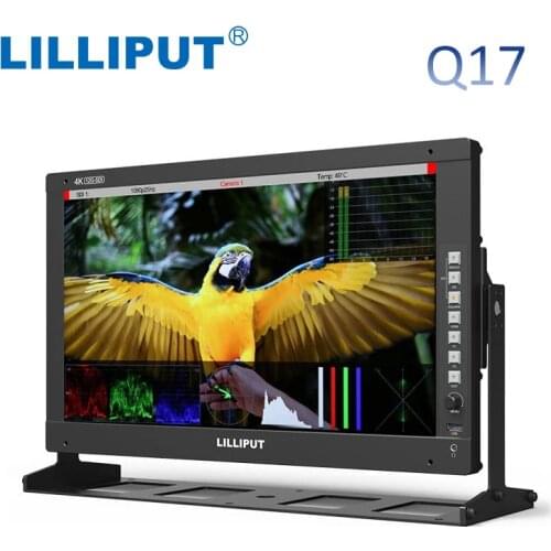 Lilliput Q17 17.3 Inch 12G-SDI 4K HDMI 2.0 Broadcast Monitor for Photo&Movie Production with Audio Vector 3D-LUT Remote Control