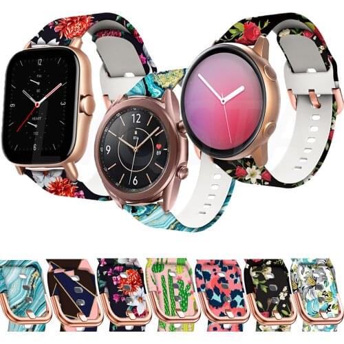 Watch Band Printed silicone For Huawei GT2 Pro Bracelet Smart Wrist Strap For Xiaomi Huami Amazfit GTS 2E/GTS 2/GTR2/GTR 2e/Bip