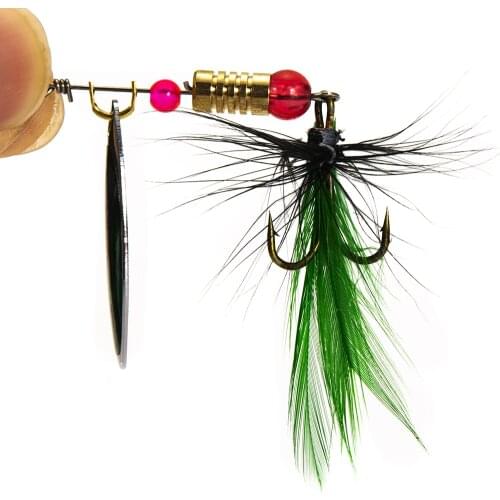 Fishing Lures 10pcs Spinner Lures Baits With Tackle Box Shrimp Squid Tail Kit Bionic Feather Bait Hot Sale Wobblers for Bass