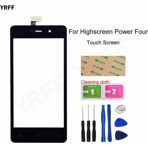 Power 4 Touch Screen For HightScreen Power Four Touch Screen Digitizer Glass Panel Sensor New Mobile phone accessories