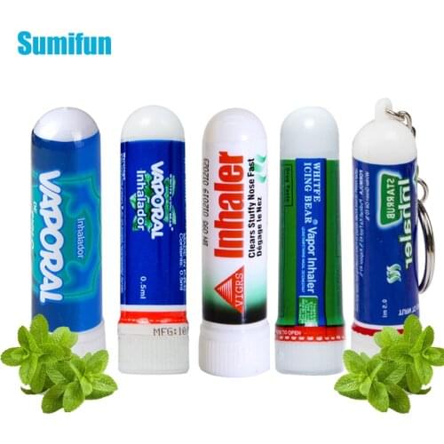 Sumifun 5Types of Thailand Nasal Inhaler Mint Cream 100% Original Nasal Essential Oils Rhinitis Nose Cold Cool Herbal Ointment