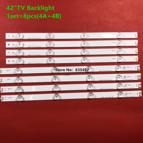8PCS LED Backlight Strip For LC420DUE 42LF560V 42LF562V 42LF564V DRT 3.0 42 A/B 6916L-1956B 6916L-1957B 6916L-1709B 6916L-1710B