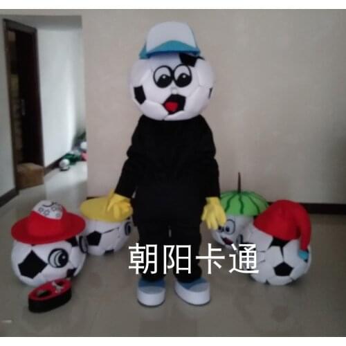 High Quality Football Mascot Costume for Adult Soccer Mascot Party Halloween Fancy Dress Carnival Purim Foot Ball Cosplay Suits