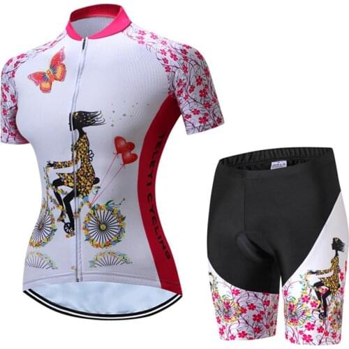 Weimostar Cycling jersey Set Girls Summer Womens Bicycle Clothing Maillot Ropa Ciclismo MTB Bike Sportswear Suit Cycling