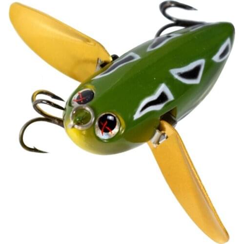 1PCS 58MM 12.5G Popper Crankbait Metal With Blade Wings Floating Artificial Bait Wobbler Fishing Lure Carp Fishing Tackle