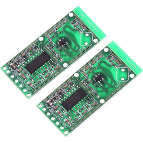 2pcs Module Intelligent Detector 3.3V Output Penetrating Detection RCWL-0516 Microwave Radar Sensor Human Body Induction Switch
