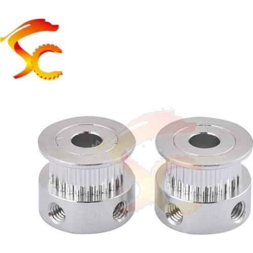 2pcs/lot GT2 24 teeth Timing Pulley Bore 8mm 2GT 24teeth Alumium for Belt width 9mm or 10mm for 3D printer