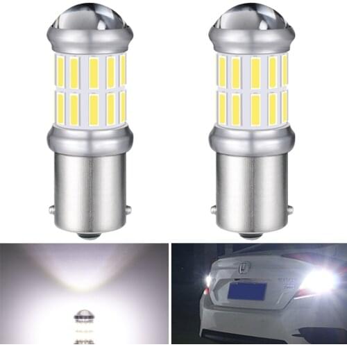 2Pcs Super bright 1156 BA15S CANBUS No error P21W LED Bulb 27SMD 7020 Auto Lamp Bulbs High quality Car LED Reverse light DRL