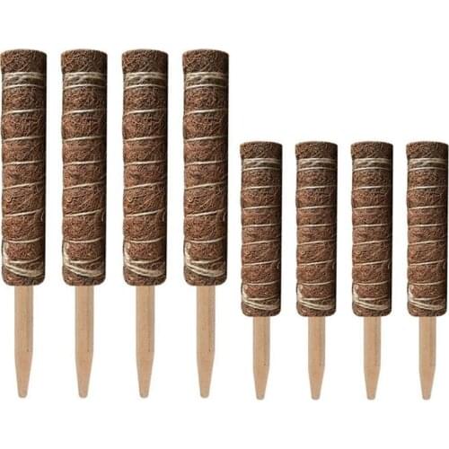 8Pcs Coir Totem Pole Coir Moss Totem Pole for Plant Support Extension Climbing Plants pers - 4Pcs 50Cm & 4Pcs 30Cm