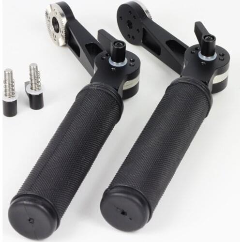 ARRI Type Rosette Dogbone Grip Handle Pair Set fr 15MM Rod Support Camera Rig Rigs Cheese Plate Top Front Mount Armor Cage Gimbl