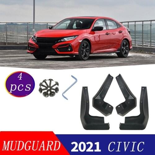 Car 4Pcs Mudflaps Mudguards Fender Mud Flap for Honda Civic 2021