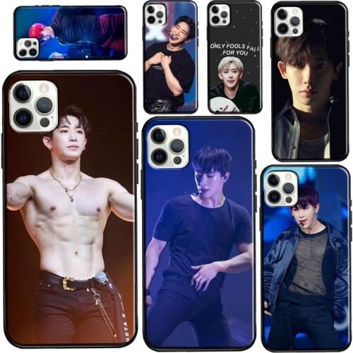 Monsta X Wonho For iPhone 12 Pro Max mini Case For iPhone XR XS X SE 2020 7 8 Plus 11 Pro Max Cover