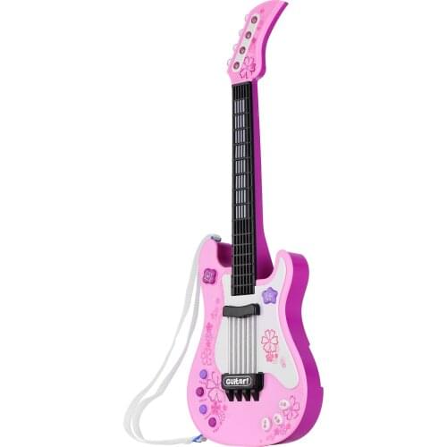 Kids Little Guitar with Rhythm Lights and Sounds Fun Educational Musical Instruments Electric Guitar Toy for Toddlers Children