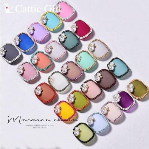 Two-Color Macaron Nail Chain Metal Lines Strip Nail Art Decoration DIY Design Manicure Set for Nails