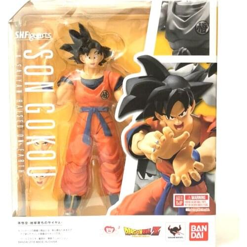 Bandai Dragon Ball Black Hair Son Goku 2.0 Super Saiyan SHF Action Figure Toy Collectible Model Japanese Version