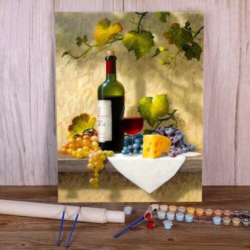 Fruit Kitchen Paint By Numbers Set Acrylic Paints 50*70 Paiting By Numbers Handmade Crafts Adults Drawing