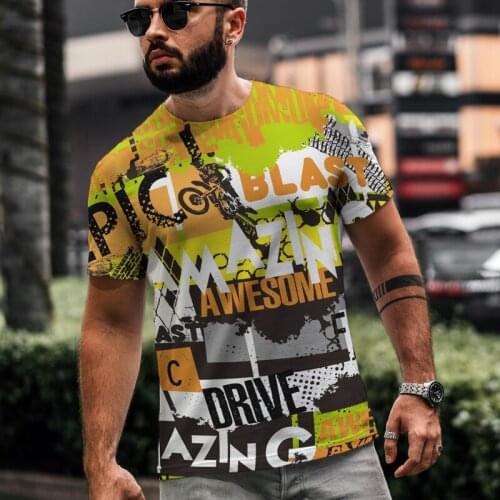 Mens Short Sleeve Summer New Tshirts Fashion Harajuku Ethnic T Shirts Men Camiseta Mujer Boom Graffiti T Shirts Tops