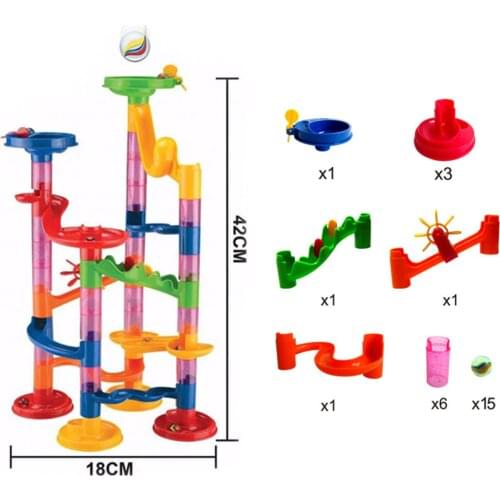 105PCS Construction Marble Race Run Toys Ball Circuit Track Building Pipe Blocks For Children Educational Child Gift For Child