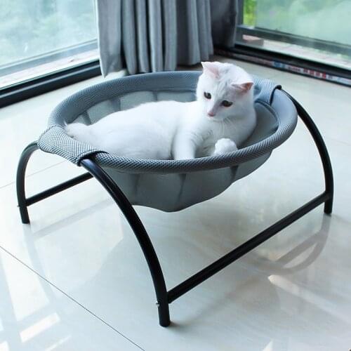 Cats products for pets lounger basket Suspended swing cat hammock cooling mat sleeping bed small dog breathable iron frame tent