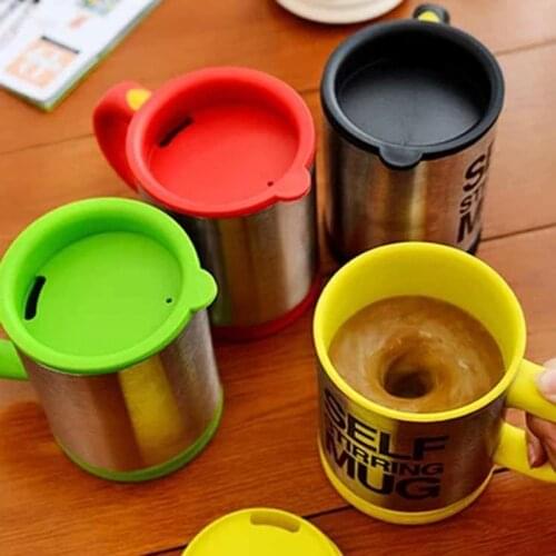 Hot Selling Automatic Stirring Glass Cup Lazy Electric Mug Stainless Steel Power-Driven Rotation Coffee Cup