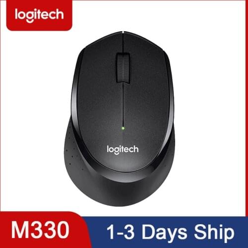 Logitech M330 Silence Wireless Mouse 2.4GHz USB Optical Tracking Plug And Play Simple Durable 1000 DPI Mice For Office PC Laptop