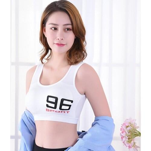 Korean Style Cotton Underwear Tube Tops Sexy Solid Color Top Fashion Letter Sports Tank Up Womens Fitness Push Up Top Lingerie