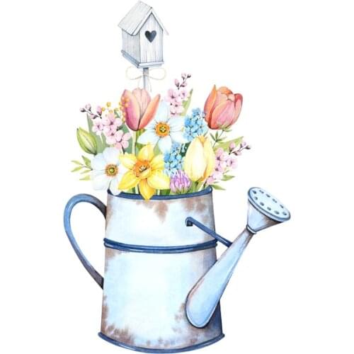 Watering can Flower Metal Cutting Dies Stencils for DIY Scrapbooking photo album Birthday Embossing DIY Paper Cards