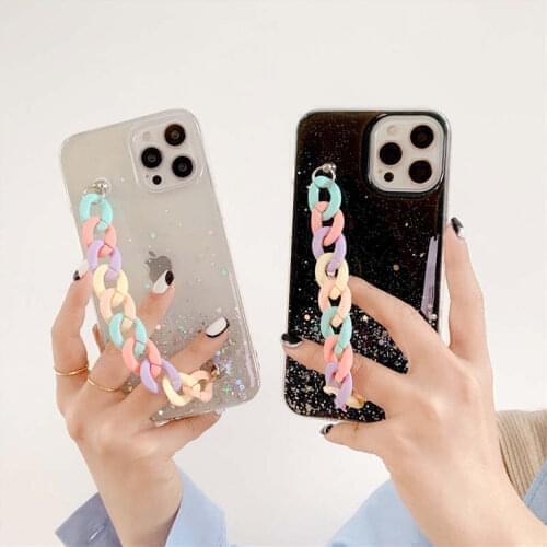 Glitter Sequin Soft Bracelet Phone Case For Huawei P40 P30 P20 Lite Mate 10 20 30 40 Pro Nova 3i 3 4 6 Nova 7 8 Pro se Cover