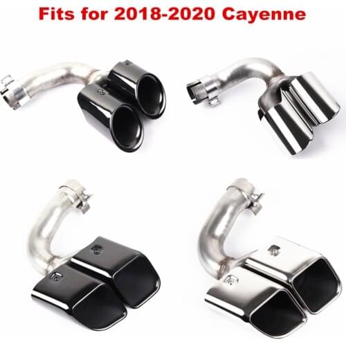 STAINLESS STEEL CAR EXHAUST TIP MUFFLER TIP MUFFLER PIPE FOR 2018-2020 CAYENNE GTS Style TURBO Style