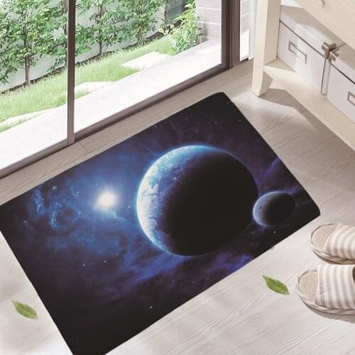 Moon and Galaxy Floor Doormats Living Rooms Anti-slip Carpet for Home Balcony Bedroom Kitchen Bathroom Rug Entrance Door Mat