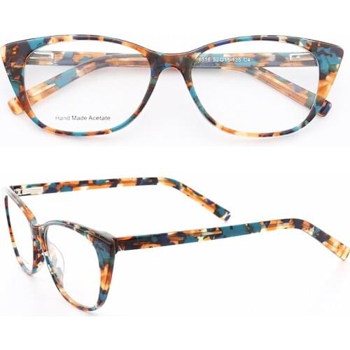 Women Cat eye Eyeglass Frame for Women Round Fashion Optical Glasses Frames Tortoise Retro Prescription Spectacles Leopard Print