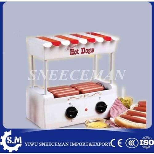 Hot dog roller 5 sticks sausage machine Barbecue machine bun warmer
