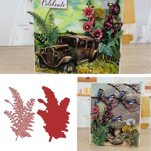 Twisted Ferns Metal Cutting Die Scrapbook Embossed Paper Card Album Craft Template Cut Die Stencils New for 2021 Arrive