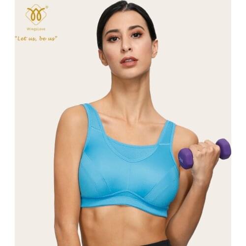 Wingslove Sports Bra For Women Gym Hight Impact Comfort Plus Size Lingerie