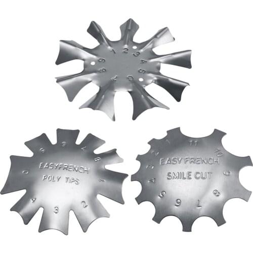 Hot Easy French Nail Smile Line Precise Guide Edge Trimmer Nail Art Stencil Template