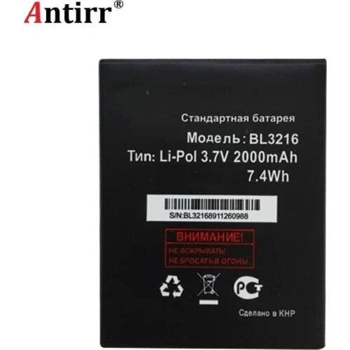 Antirr High Quality Original BL3216 Battery For Fly IQ4414 IQ 4414 BL 3216 2000 mAh Mobile Phone Accumulator In stock Tracking