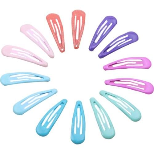 20Pcs/Lot Korean Fashion Hair Accessories Candy Drop Hair Clip Princess Barrette New Solid Hairclip Headdress Hairpins for Girl