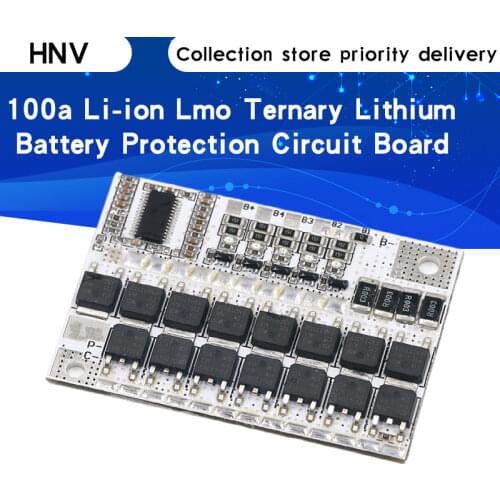 3s/4s/5s Bms 12v 16.8v 21v 3.7v 100a Li-ion Lmo Ternary Lithium Battery Protection Circuit Board Li-polymer Balance Charging