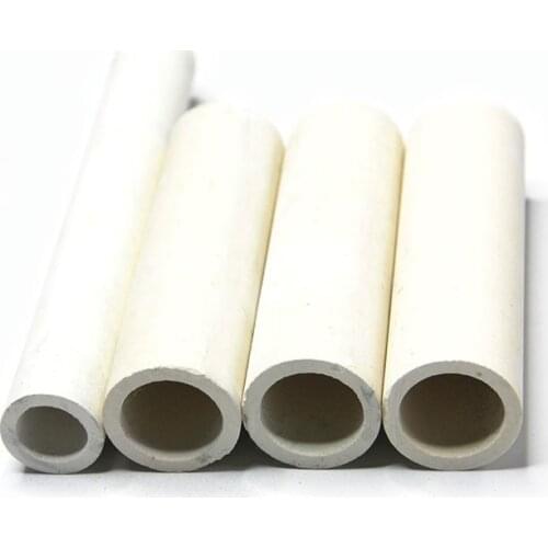 1Pcs 100mm Length 3mm-16mm ID High Temperature Resistant Corrosion Wear Ceramic Tube Hollow Insulating Burning Pipe 800 degrees