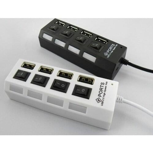 10pcs/lot 4 Ports USB for USB extension interface USB line HUB yituo four For iphone Mobile Phones PC Bluetooth Speakers