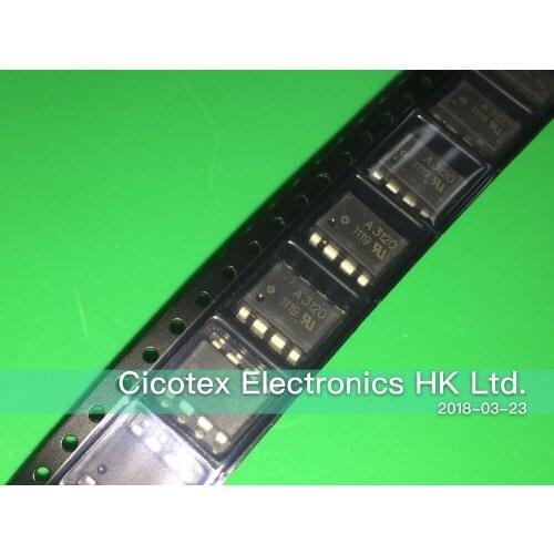 10pcs/lot HCPL-3120-500E SOP8 A3120 A-3120 OPTOISO 3.75KV GATE DRVR 8DIP GW HCPL3120