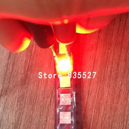 1000PCS/LOT 5050 red 1000-1200MCD more bright super bright LED red light-emitting diodes
