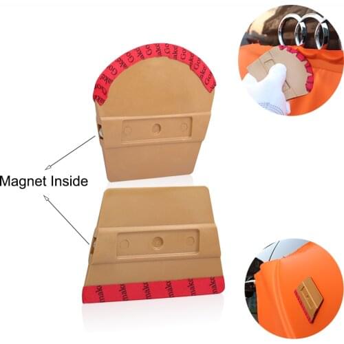 EHDIS 2Pcs Vinyl Carbon Fiber Film Car Wrap Magnet Squeegee Set Window Tint Styling No Scratch Microfiber Felt Magnetic Scraper