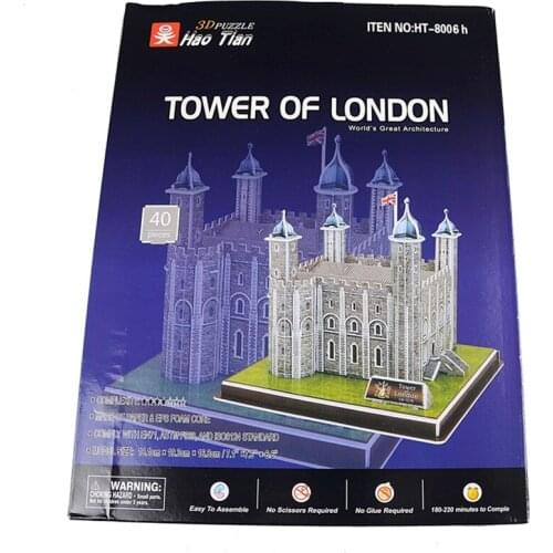 2020 Hot Assembly 3D Paper Tower of London Stereo Jigsaw Puzzle DIY Famous Building for Kindergarten Gifts A628