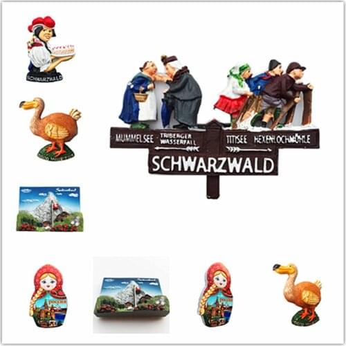 Russia, Germany, Switzerland 3D Fridge Magnets Tourism Souvenir Refrigerator Magnetic Sticker Collection Handicraft Gift