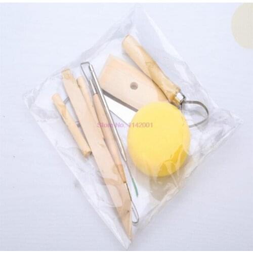 50set 8pcs/set Pottery Ceramic Tool Set DIY Hand Clay Ceramic Molding Tools Pottery Ceramics Clay Sculpture Modelling Kit