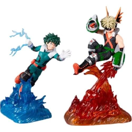 Anime My Hero Academia GK Midoriya Izuku Bakugo Katsuki statue Battle version PVC Action Figure Model Toy Collection Gift T30