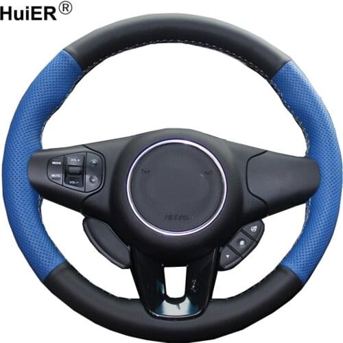 DIY Car Steering Wheel Cover Volant Funda Volante Volant For Kia Carens 2013 2014 2015 2016 2017 2018 2019 Auto Car Protector