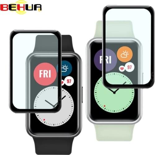 BEHUA 3D Curved Composite Protector Film For Huawei Honor ES Watch Fit HD Clear Waterproof FULL Coverage Protective Screen Layar
