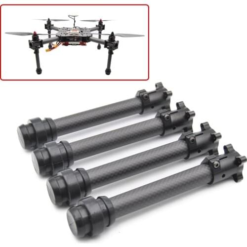 Four Axis Multi Rotor Aerial UAV Vertical Fixed Carbon Fiber Landing Gear Model Accessories Height 150mm